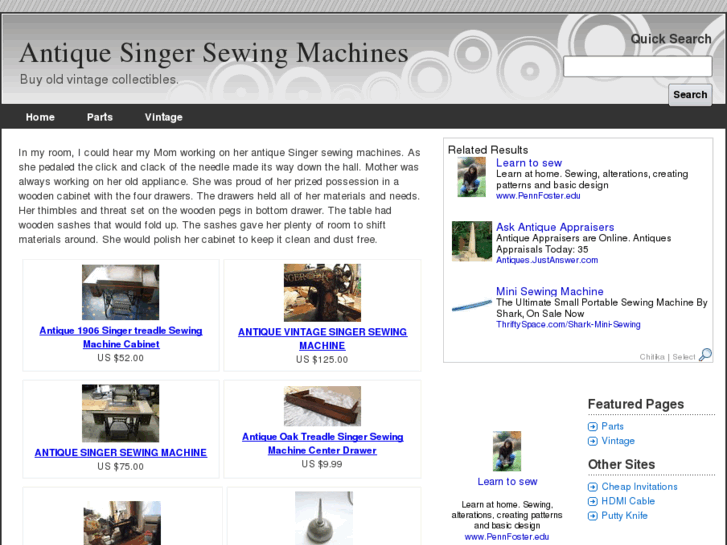 www.antiquesingersewingmachines.net