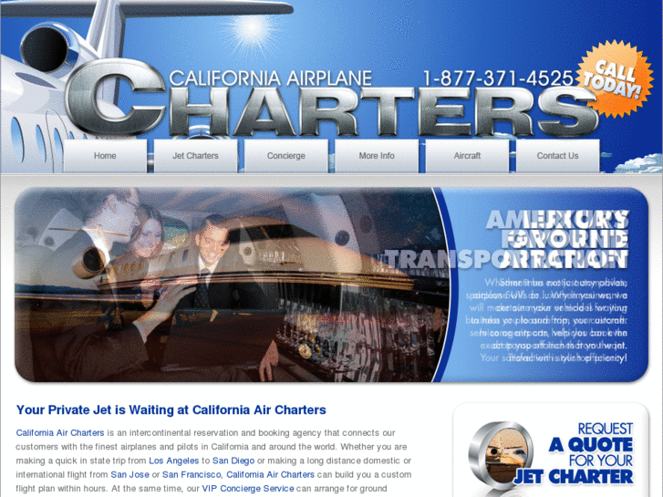 www.californiaairplanecharters.com