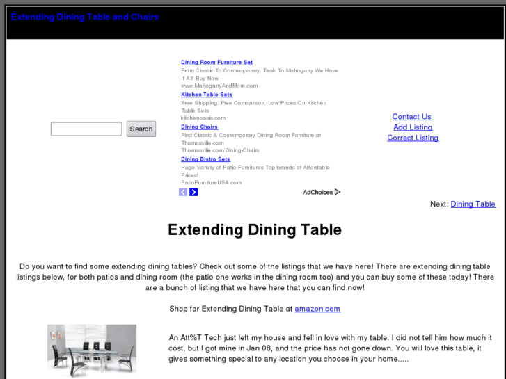 www.extendingdiningtableandchairs.com