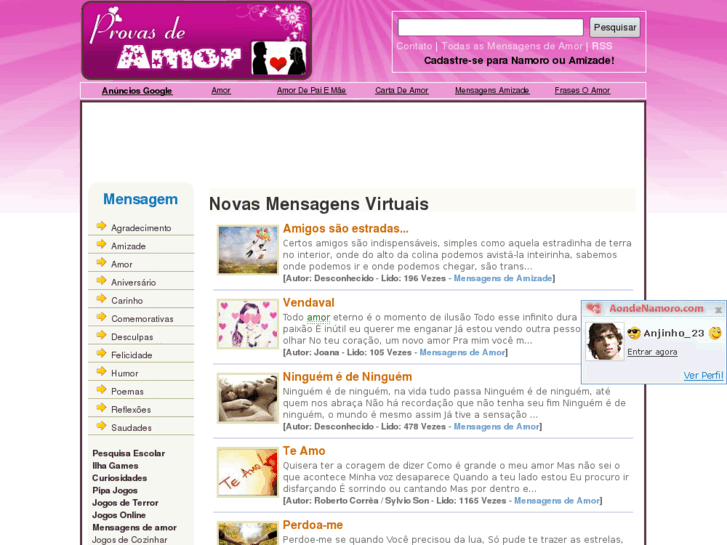 www.provasdeamor.com