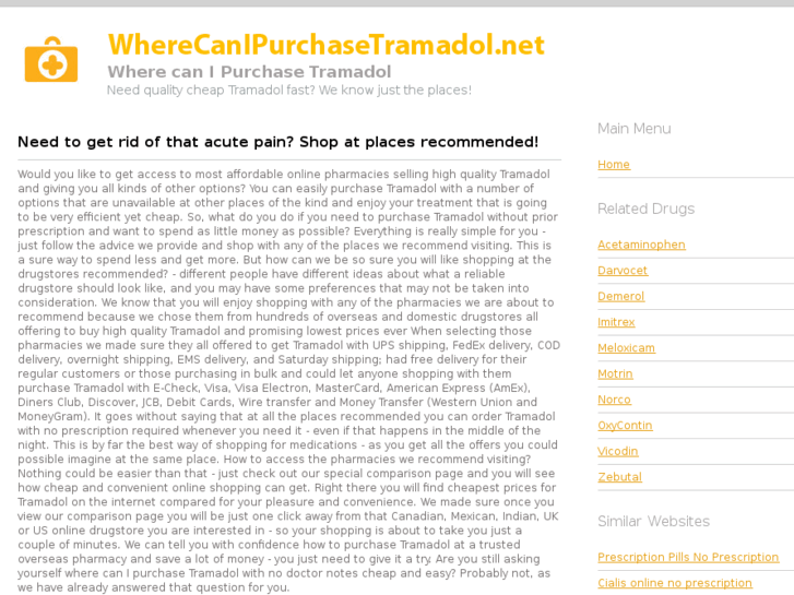 www.wherecanipurchasetramadol.net