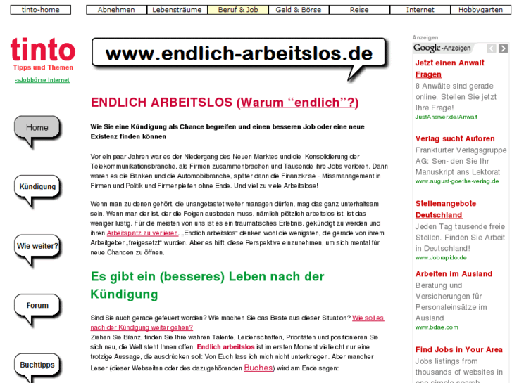 www.endlich-arbeitslos.de