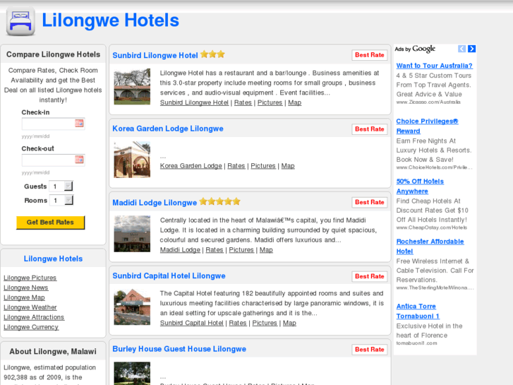 www.lilongwehotels.com