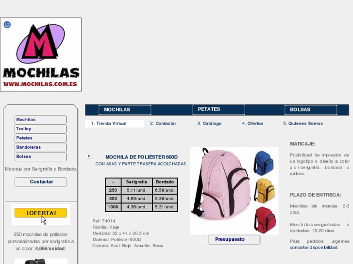 www.mochilas.com.es