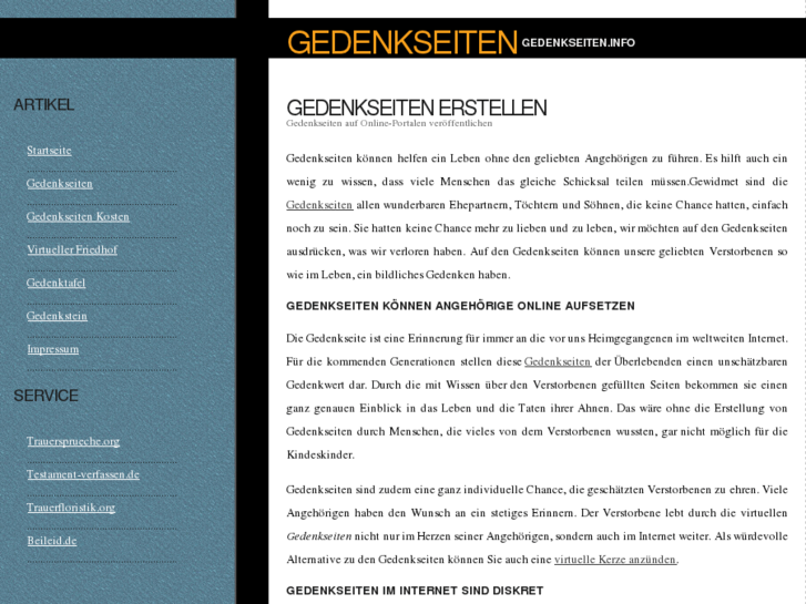 www.gedenkseiten.info