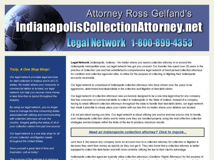 www.indianapoliscollectionattorney.net