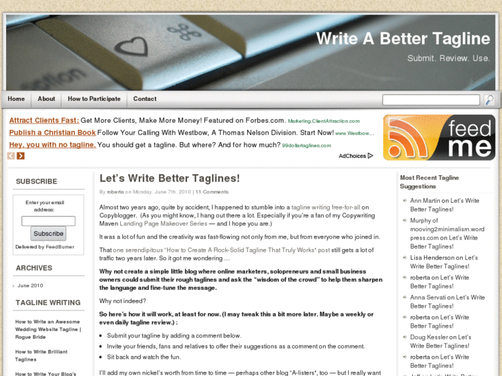 www.writeabettertagline.com