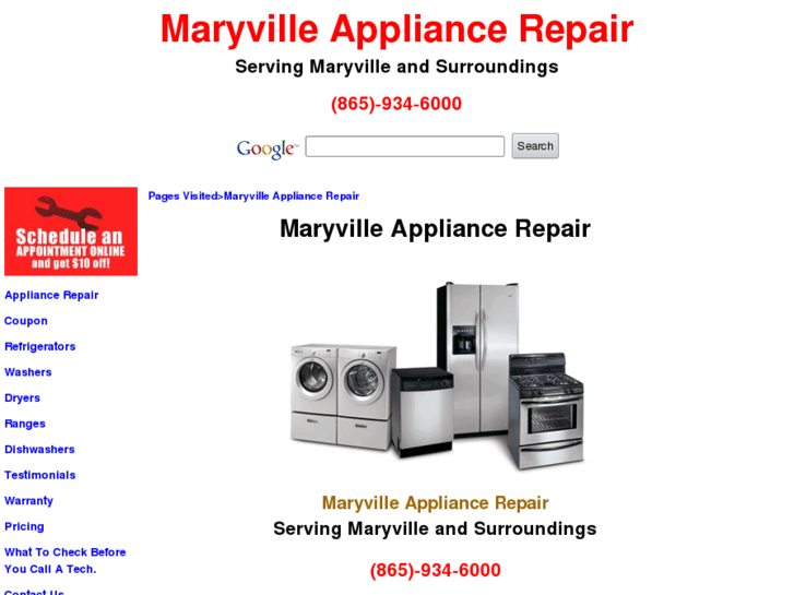 www.maryvilleappliancerepair.com