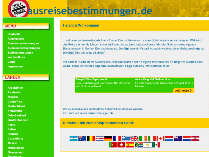 www.ausreisebestimmungen.de