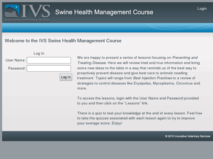 www.ivsswinehealthcourse.com