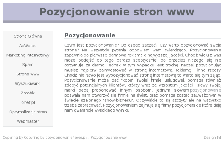 www.pozycjonowanie4ever.pl