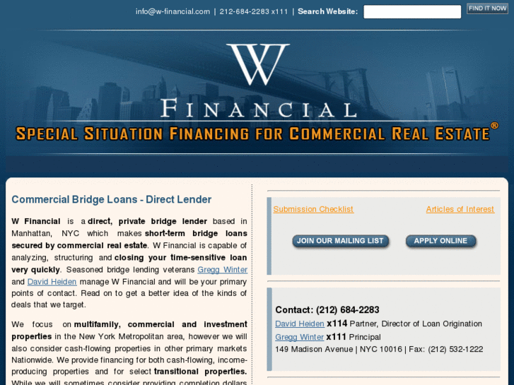 www.wfinancialcommercialbridgeloans.com