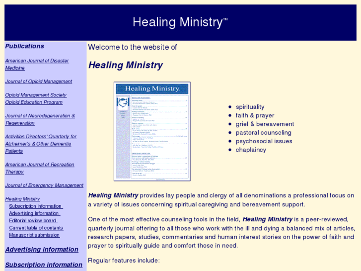 www.healingministryjournal.com