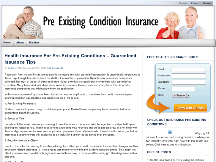 www.preexistingconditioninsurance.com