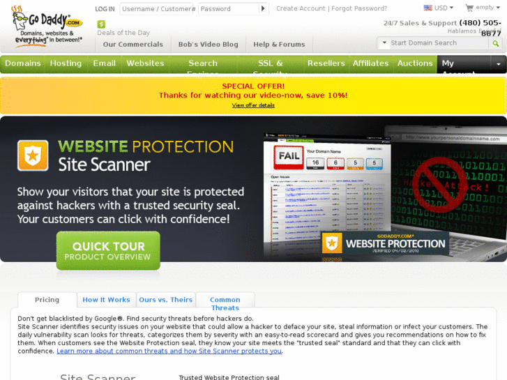 www.godaddywebsiteprotectionsitescanner.com