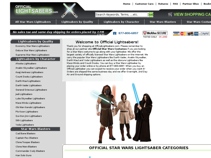 www.officiallightsabers.com