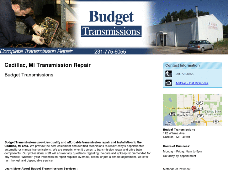 www.budgettransmissioncadillac.com