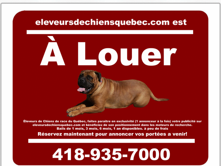 www.eleveursdechiensquebec.com