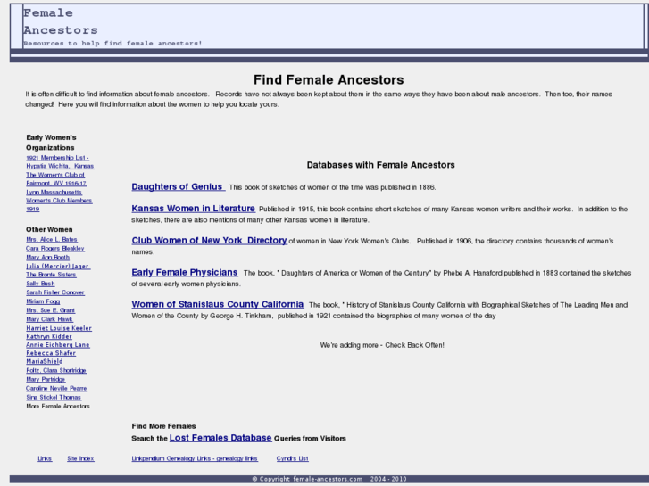 www.female-ancestors.com