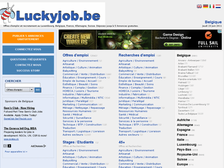 www.luckyjob.be