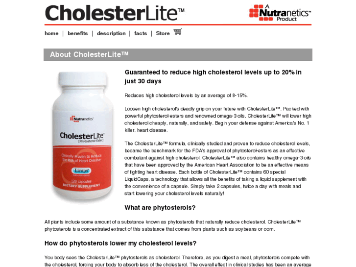 www.cholesterlite.com