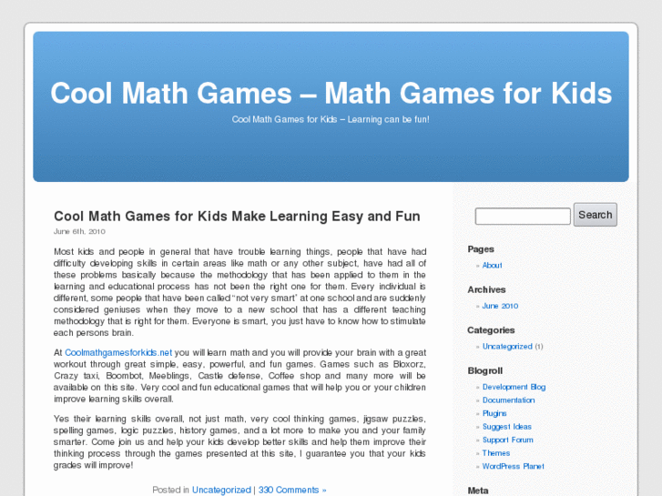 www.coolmathgamesforkids.net