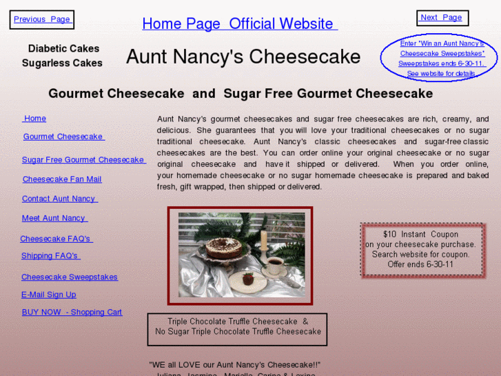 www.auntnancycheesecake.com