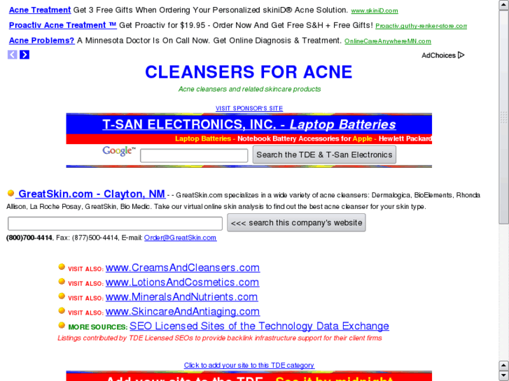 www.cleansersforacne.com