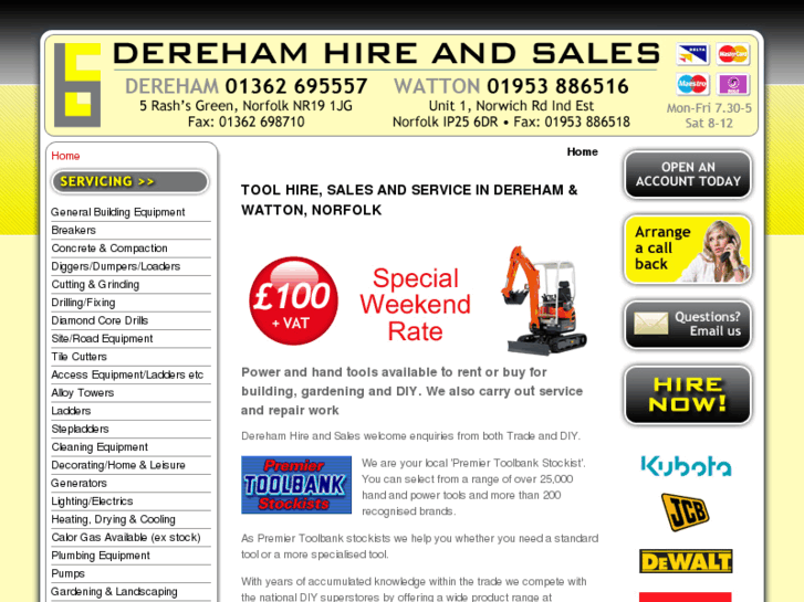 www.derehamhireandsales.co.uk