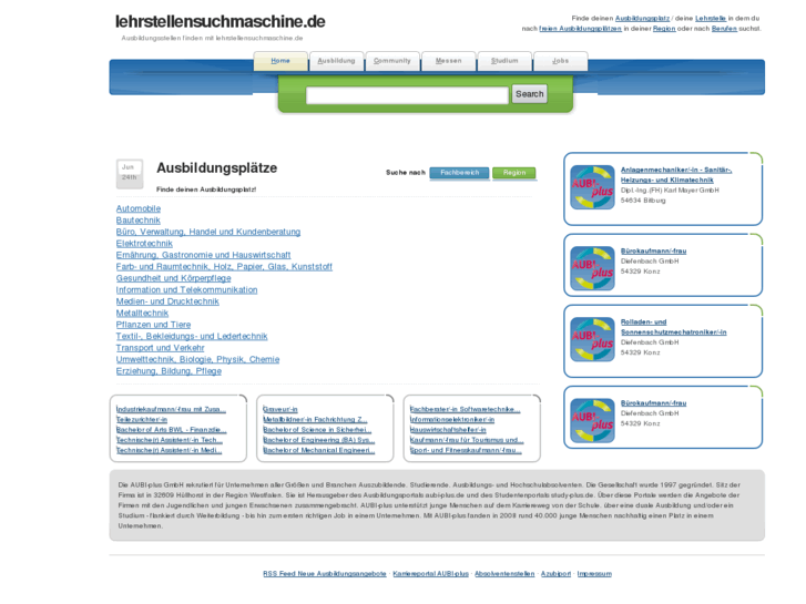 www.lehrstellensuchmaschine.de