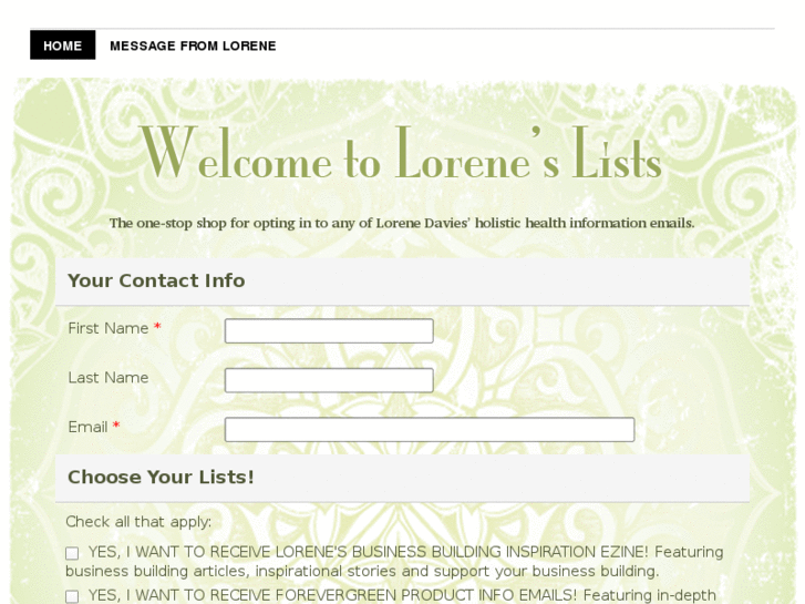 www.loreneslists.com