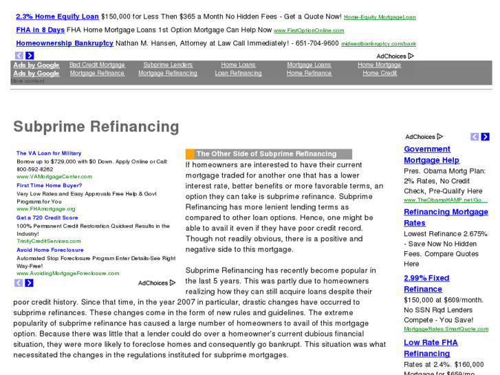 www.subprimerefinancing.com