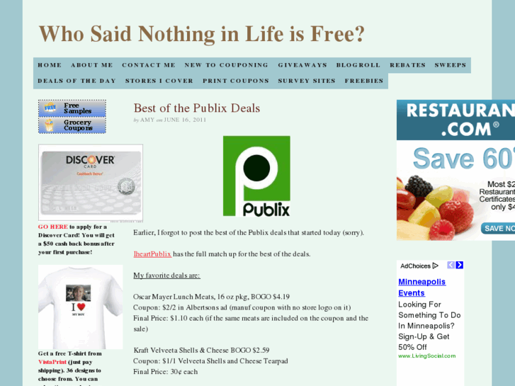 www.whosaidnothinginlifeisfree.com