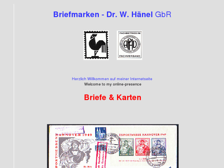 www.haenel-briefmarken.de