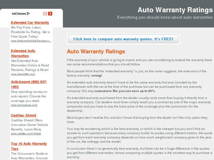 www.autowarrantyratings.com