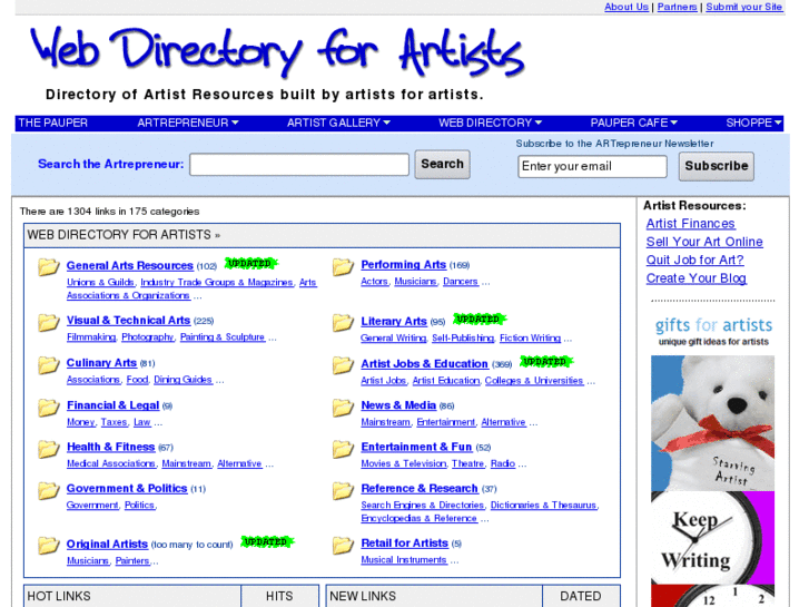 www.webdirectoryforartists.com