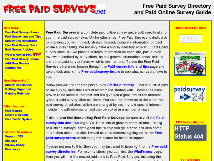 www.freepaidsurveys.net