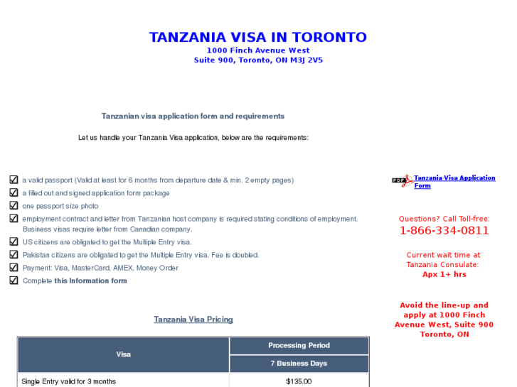 www.tanzaniavisatoronto.com