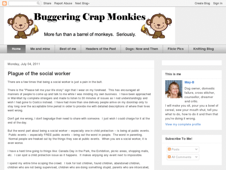 www.buggeringcrapmonkies.com