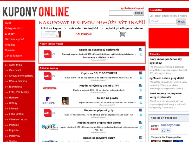 www.kuponyonline.cz