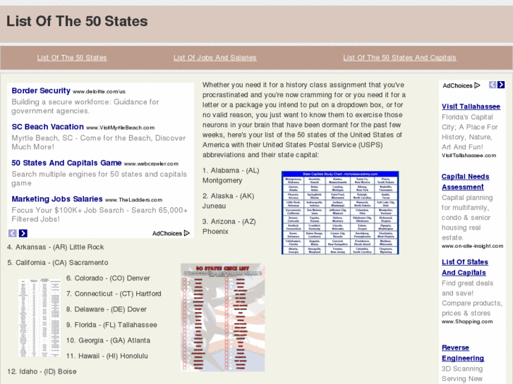 www.listofthe50states.com