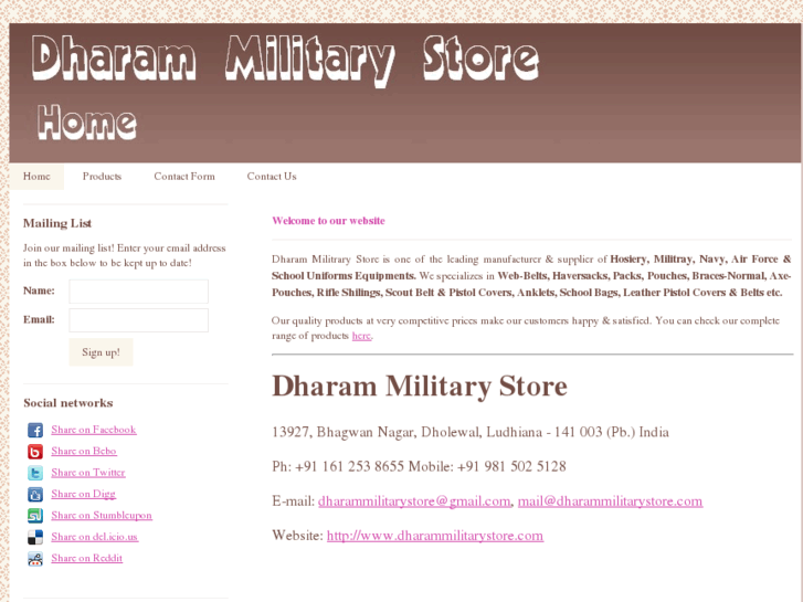 www.dharammilitarystore.com