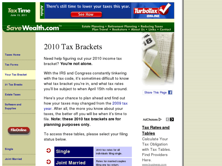 www.2010taxbracket.com