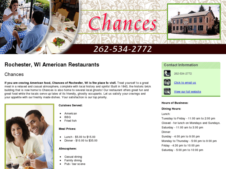 www.chancesrestaurant.com