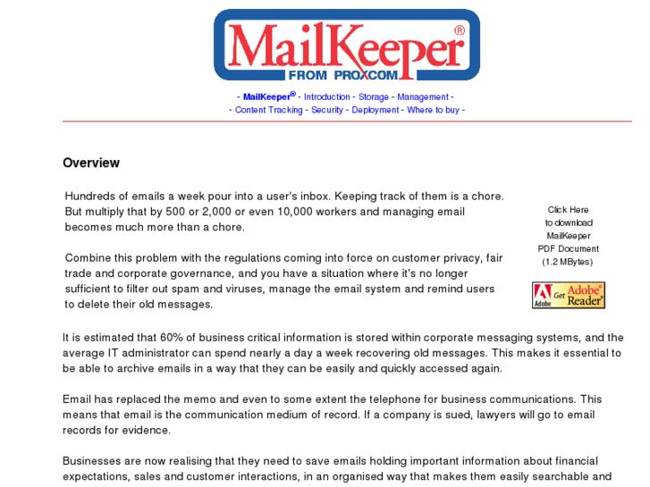 www.mailkeeper.info