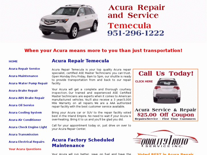 www.temeculaacurarepair.com