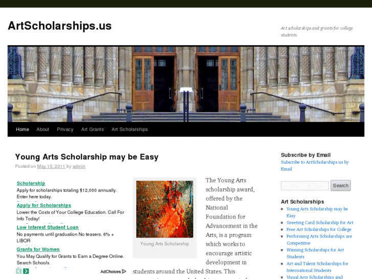 www.artscholarships.us