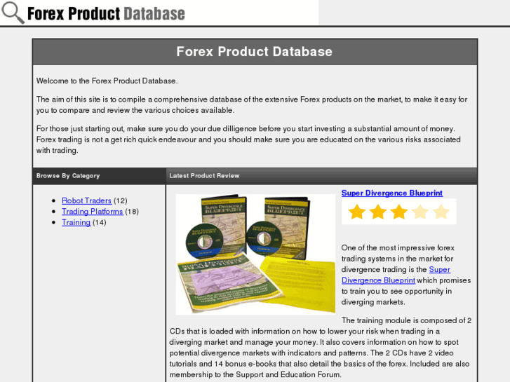 www.forexproductdatabase.com