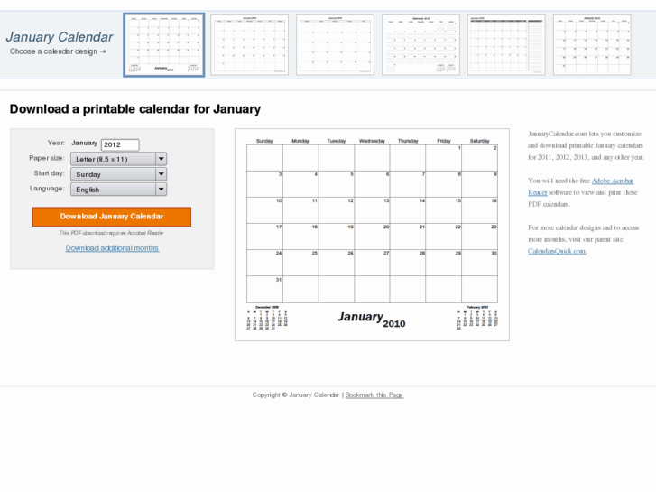 www.januarycalendar.com