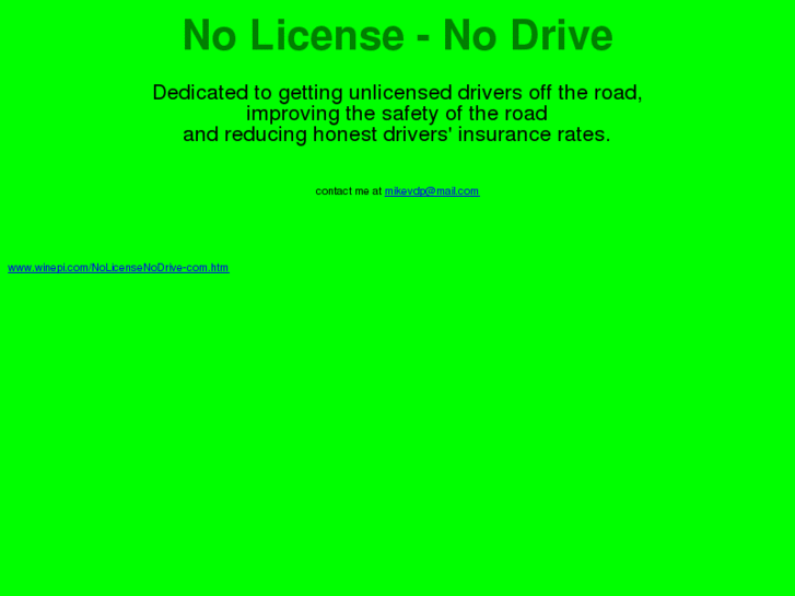 www.nolicensenodrive.com